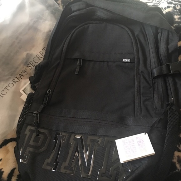 🆕(RARE)PINK VS📚2017 BLACK COLLEGIATE BACKPACK 🎒 - Picture 3 of 8
